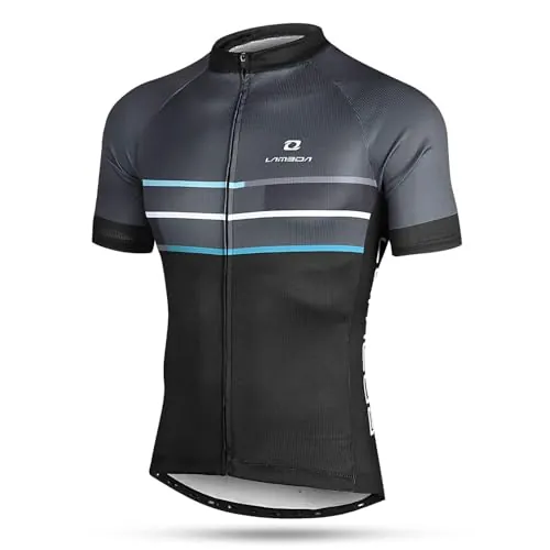 LAMEDA Maillot Ciclismo Hombre Ropa Camiseta Bicicleta MTB con Mangas Cortas(TM1421-L)