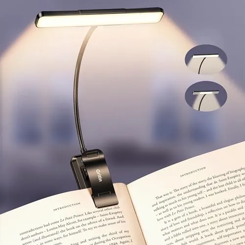 Gritin 2026 Luz Lectura Gen 2, Recargable con 32 LED de Espectro Completo
