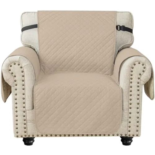 Ystyle Funda Cubre Sofa 1 Plaza, Beige | Fundas Sofa Verano, Protector Sofa para Gatos Arañazo y Perros Mascotas, Fundas para Sofa Antideslizante Antimanchas Lavable