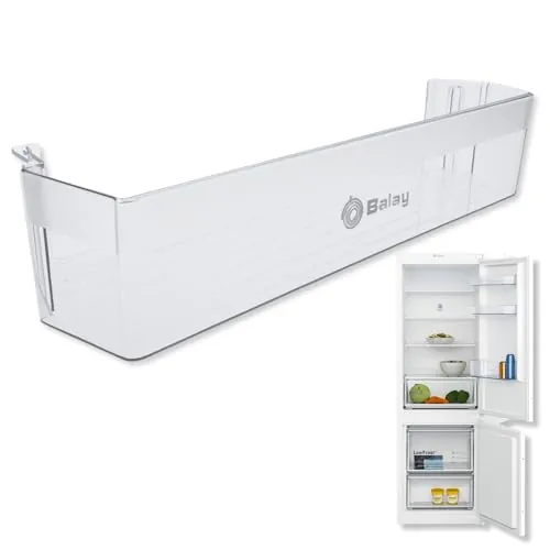 Estante Botellero Frigorífico compatible con Balay, Botellero inferior para la nevera, código original 11022295, compatible con 3KF6550MI, 3KF6551MI, 3KF6626WE, 3KF6635WI, entre otros