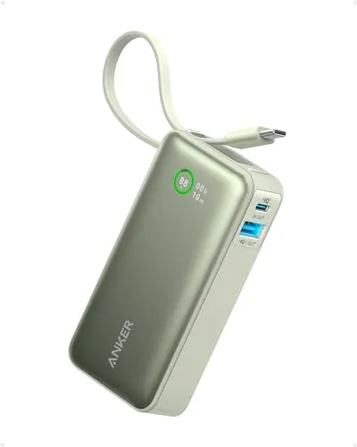 Anker Nano Power Bank 10.000 mAh 30 W con Cable USB C Integrado
