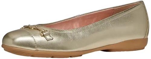 Geox Ballet Plano para Mujer D ANNYTAH A, Dorado LT, Talla 38 EU