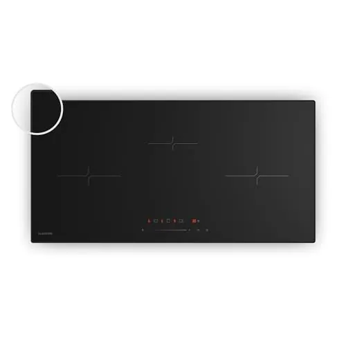 Klarstein Velaire Placa Inducción 80cm - 3 Zonas, 5500W Boost, Control Táctil Deslizante, Temporizador, Bloqueo Infantil, Indicador Calor Residual, Cocina Inducción