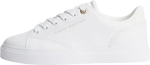 Tommy Hilfiger Sneaker con Suela Cupsole Mujer Feminine de Piel, Blanco (White), 40