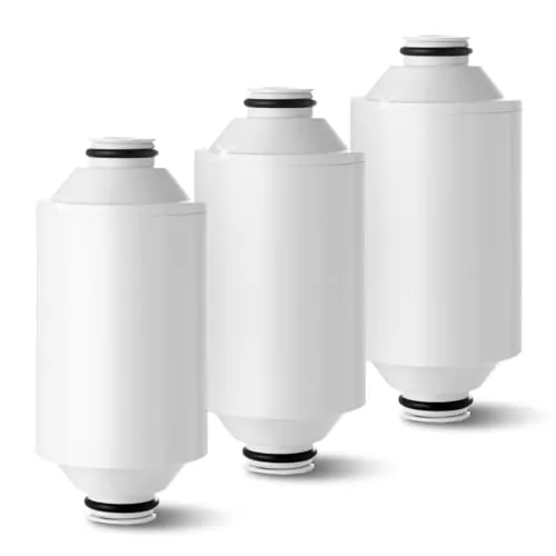 El cartucho de filtro de repuesto AWP175 compatible con la ducha Philips AWP1775CH elimina el cloro y las impurezas, con capacidad de filtrado (paquete de 3)
