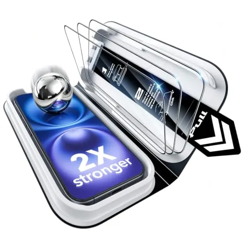 ESR Pack 3 Protector Pantalla para iPhone 16/15, Classic