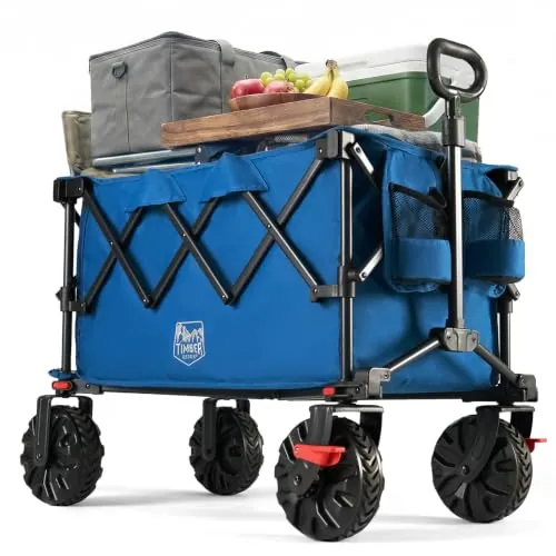 TIMBER RIDGE Carro Plegable Playa XXL de 250L/150 kg Carrito Transporte