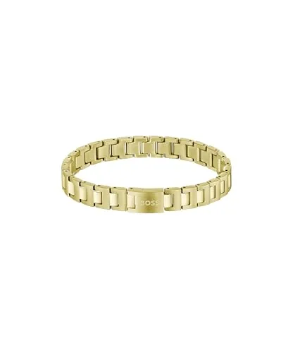 BOSS Jewelry Pulsera de Eslabones para Hombre Colección CANDOR JEWELRY en Oro Amarillo - 1580753