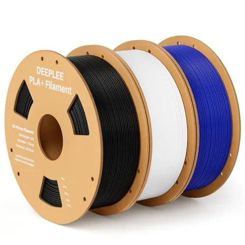 DEEPLEE Filamento PLA+ 1.75 mm, Pack 3 x 1 kg, 3 colores