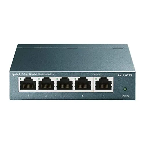 TP-Link TL-SG105 - Switch Gigabit de 5 Puertos, Plug & Play, Carcasa Acero