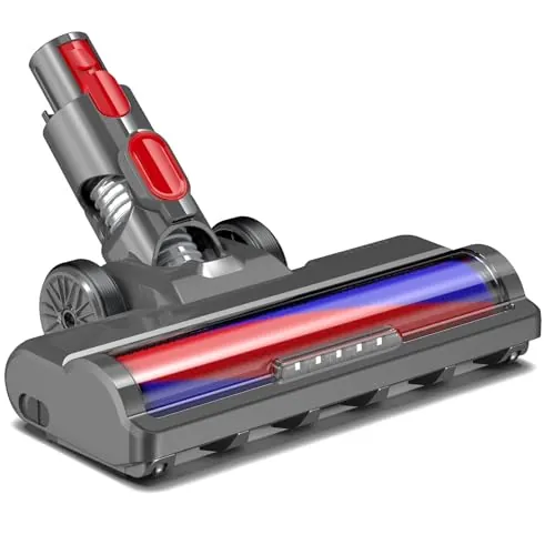 Cepillo con rodillo suave para Dyson V7 V8 V10 V11 V15, pieza de repuesto para boquilla de suelo, cepillo de repuesto con rodillo suave, luces frontales para suelos duros como parquet, suelos de