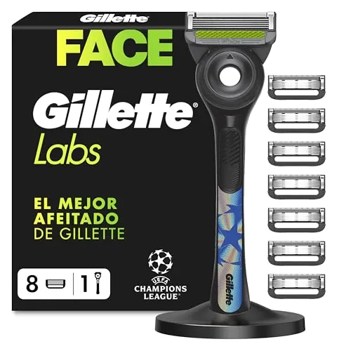 GilletteLabs Maquinilla de Afeitar Hombre con 8 Cuchillas de Recambio