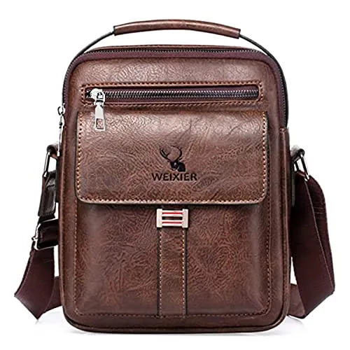 Bolsos Bandolera para Hombre piel Honda Vintage (marrón)