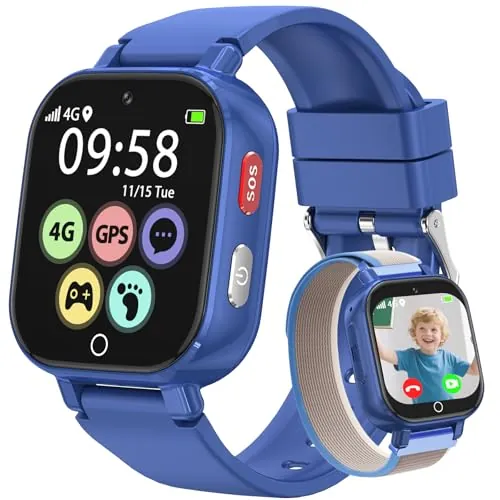Reloj Inteligente niño-Reloj con GPS y Llamadas 4g Videollamadas SOS