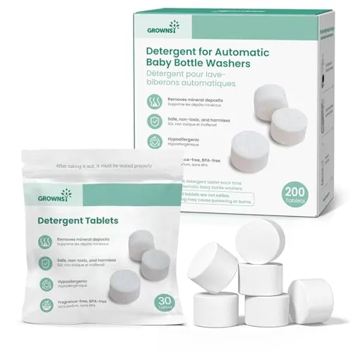 Grownsy Pastillas Limpiadoras Para Biberones, 200 Unidades