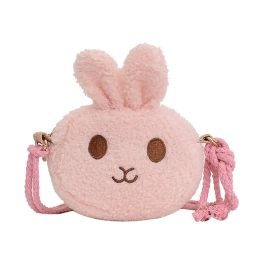 KASESSS Bolso Niña, Bolsos Niña de Felpa, Bolsos para Niñas Conejo, Bandolera Niña Lindo, Bolso de Niña Elegante, Bolsos Niñas Kawaii, Bolso Niñas Regalo de Cumpleaños Popular para Mujeres Niñas