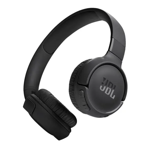 JBL Auriculares Tune 520 BT, inálambricos por Bluetooth, 57 horas de reproducción con JBL Pure Bass, plegables, negro