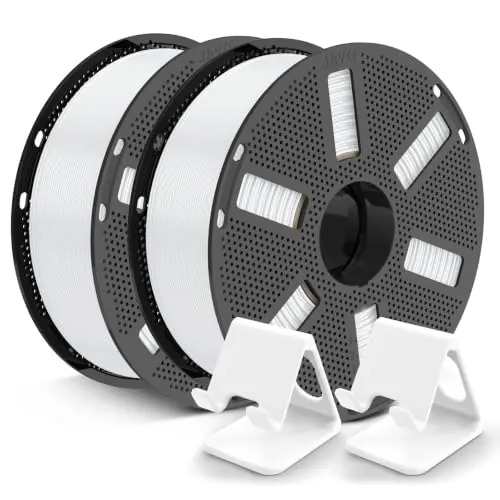 JAYO Blanco+Blanco PLA Filamento 1.75mm 2.2kg 2-Pack