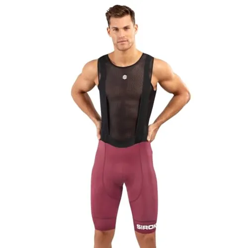 SIROKO - Culotte Ciclismo Bx Bionaz - L - Burdeos/Negro