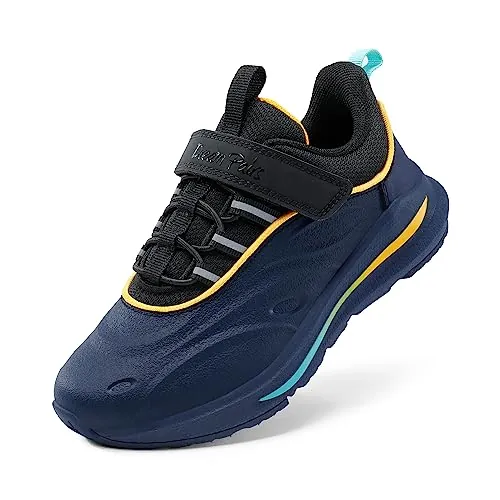 DREAM PAIRS Kids Zapatos Deportes para Niños y Niñas Tenis para Chicos Zapatillas Deportivas Protectoras para Caminar Serie Durastep,Size 33.5,Azul Oscuro/Negro,SDRS2335K