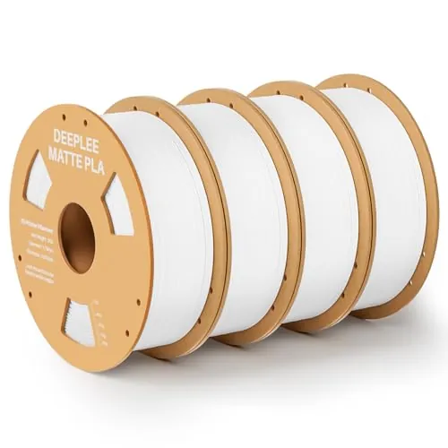 DEEPLEE PLA Mate 1.75 mm, Blanco, Pack 4 x 1 kg
