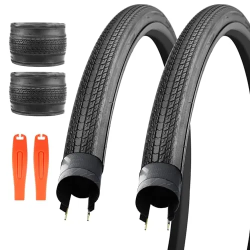 ZUKKA Neumáticos de bicicleta de carreras, 28 pulgadas, paquete de 2 unidades, 700 x 35 C, abrigo de bicicleta de carretera 37-622 para bicicleta, para Gravel Bike, Mountain Bike MTB