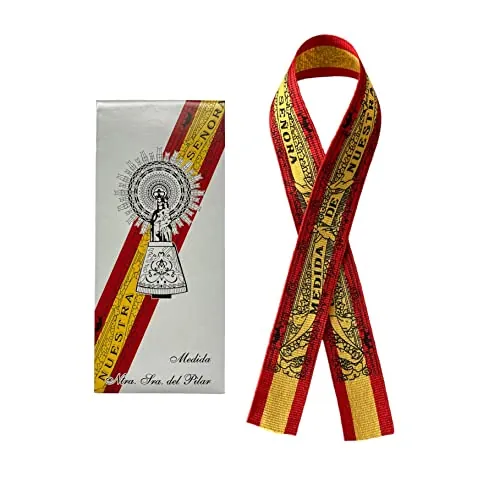 Genérico Cinta Original de la Medida de la Virgen del Pilar. Pulsera Bandera España Nuestra Señora del Pilar.