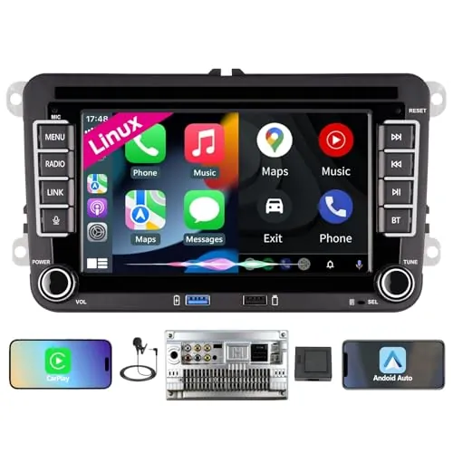 Pantalla Autoradio CarPlay inalámbrico para VW Golf 5/6 Passat B6/B7 Polo 5