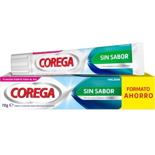 Corega Sin Sabor Crema Fijadora Prótesis Dentales Fijación Fuerte 70 g