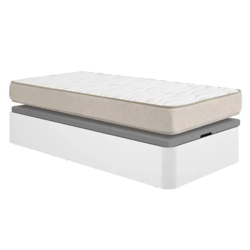 DEKIT - Pack Ahorro Juvenil Canapé Nest con 1 Colchón viscoelástico Nova 105x190cm