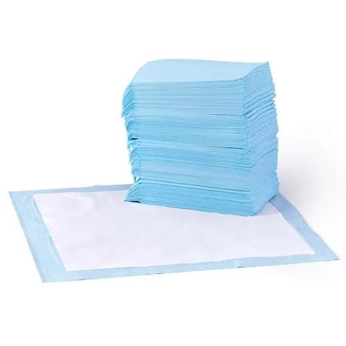 Amazon Basics Almohadillas de adiestramiento de Perros y Cachorros, diseño de 5 Capas a Prueba de Fugas con Superficie de Secado rápido, Regular, 50 Unidades, Azul