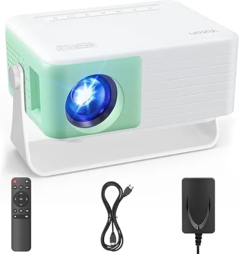 Yoton - Proyector portátil Y3 Mini para iPhone con zoom 50%, resolución HD 720p, compatible con llaves de TV y PC (verde)