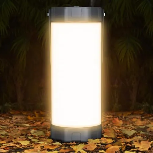 Glocusent Lámpara de Camping, 106 LED, 80H, Recargable USB-C, Portátil