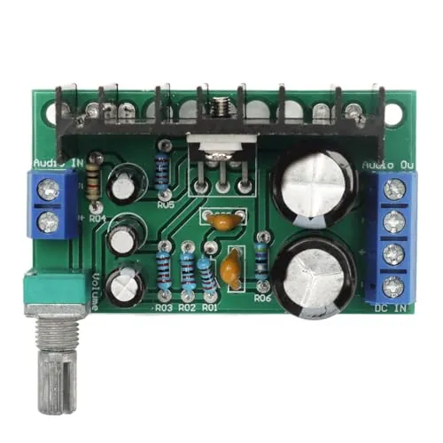 Ieron Placa amplificadora de Potencia TDA2050 Módulo de amplificación de 1 Canal para Equipos de Sonido de 12 V-24 V, Altavoces de Coche y proyectos de Bricolaje con Control de potenciómetro