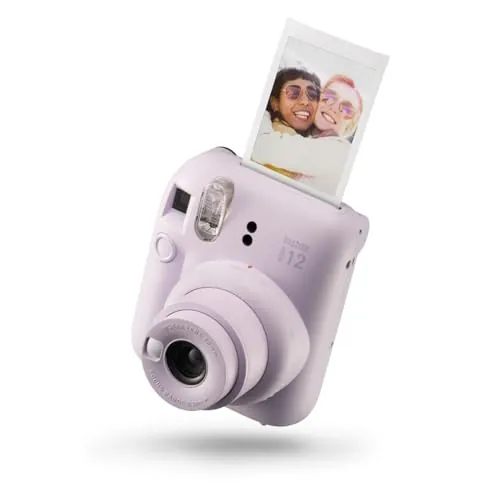 Instax Mini 12 Cámara instantánea, con autoexposición y Lente selfi incluida, Blossom Pink