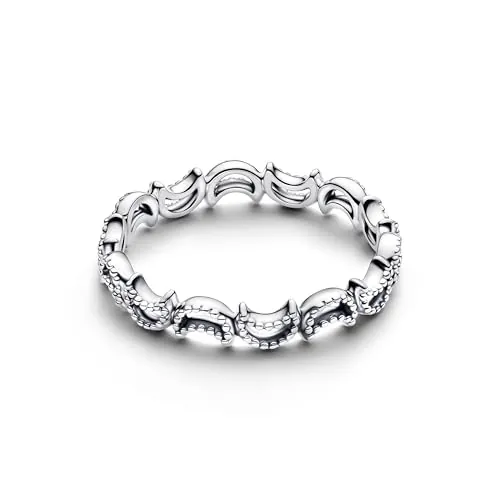 Pandora Anillo de Mujer Media Luna Plata 194258C00, 56/17,8, Plata de, No es una Piedra Preciosa
