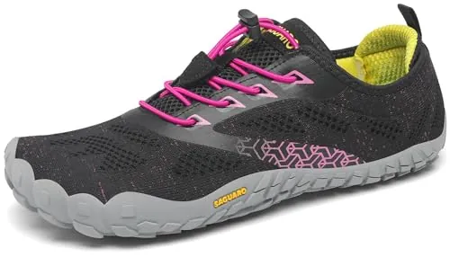 SAGUARO Hombre Mujer Zapatillas Barefoot Minimalistas Calzado de Training Ligeras Cmodas para Caminar Senderismo Ciclismo Trail Running Trekking Playa Agua, Rosa magenta, 41 EU