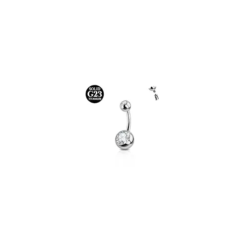 AceFun piercing ombligo Titanio 8mm piercing ombligo plata 1 pieza 14G titanio piercings ombligo Barbell Bijoux Body corta curvada acero quirurgico