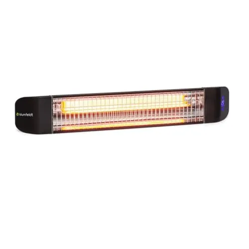 Klarstein Estufas Electricas Bajo Consumo Infrarrojos, Estufa Eléctrica de 2400W, App y WiFi, Temporizador, Pantalla LED, Calefaccion Electrica Bajo Consumo, Radiador Electrico Jardín sin CO2
