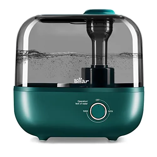 BEAR Top-Fill Humidificador 5L de Aromas, 28dB Ultra Silencioso para Bebés y Plantas, 35 Horas de Funcionamiento, con Bandeja de Aroma, Boquilla de Vapor Giratoria de 360°, Apagado Automático