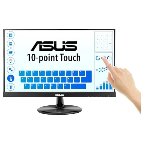 ASUS VT229H Monitor Táctil de 21" | 60 Hz, FHD (1920x1080), IPS, Ángulos de visión de 178°, Sin Marco, No Webcam, No Ajustable en Altura, Luz Azul de Baja Intensidad, HDMI, dureza 7H, Negro