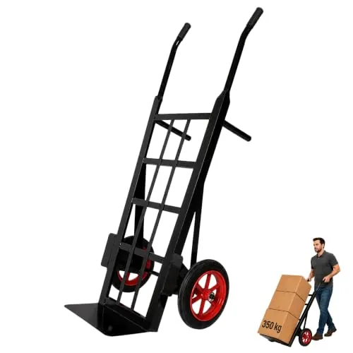 Carretilla de Mano 300 kg, Carro de Carga Profesional con Ruedas