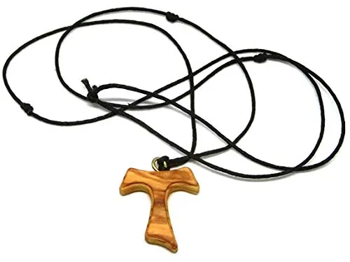 GTBITALY 10.442.90 LAC collar cruz tau 2,5 cm san francisco assisi madera de olivo paz comunión 3 nudos