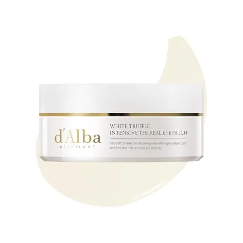d’Alba Parches Ojos Bolsas y Ojeras – White Truffle Intensive Eye Patch 90 g (68 unidades), Mascarillas Contorno de Ojos Antiedad, Hidratantes e Iluminadoras – Korean Skincare