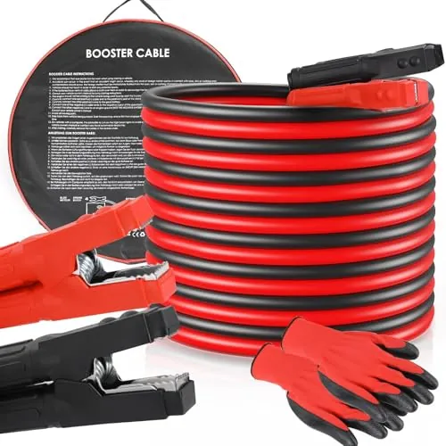 TLGREEN 6M 3000A 50mm² Cables de Puente para Baterías Camiones Automóviles | y Motocicletas, Cables de Arranque de Emergencia para Coche con Guantes y Bolsa, Certificado CE, Portátil