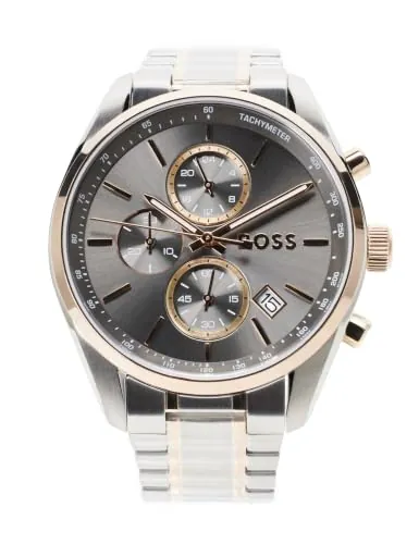 Boss Reloj Cronógrafo de Cuarzo con Calendario para Hombre Colección Grand Prix 44 con Correa de Acero Inoxidable Bicolor - 1514252