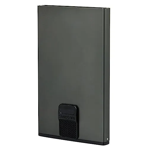 Samsonite ALU Fit, Tarjeta de Crédito de Aluminio con Protección RFID Y NFC, Billetera Inteligente, Espacio para hasta 6 Tarjetas, 10,2 cm, Antracita