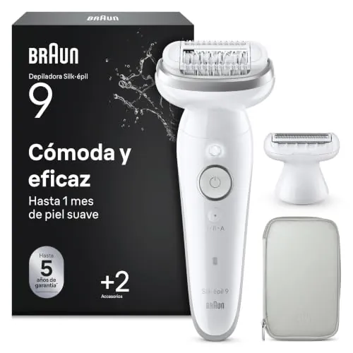 Braun Silk·épil 9 Depiladora Eléctrica Mujer, 9-041, Plata