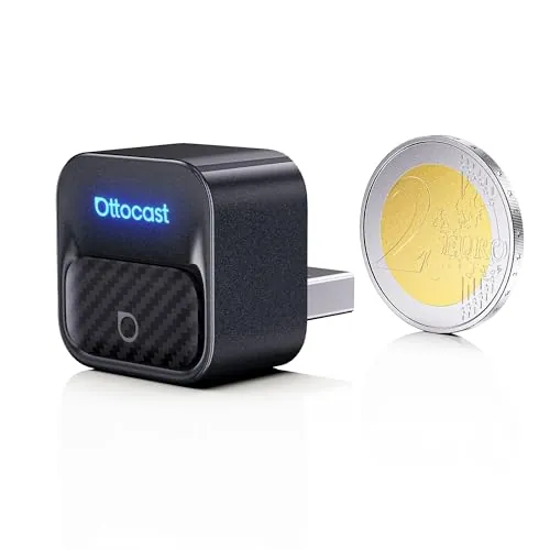 OTTOCAST Mini Core 2 en 1 Adaptador Inalámbrico CarPlay y Android Auto