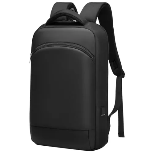 GYakeog Mochila Ordenador Portatil 15.6 Pulgadas Mochila Hombre Trabajo Impermeable Antirrobo con Puerto de Carga USB para Oficina Universidad Escuela Viajes Negocios-Negro